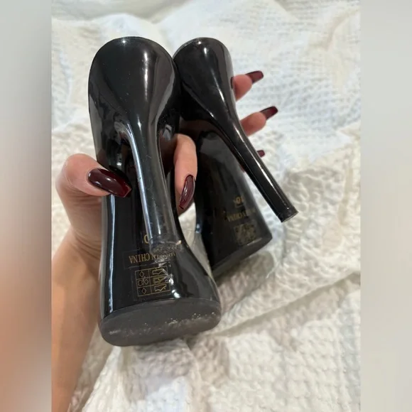 Women’s dancing heels Black Heels with Clear - Picture 4 of 8